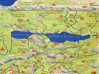Galilejské moře, ze světového atlasu ve 33 mapách, Benátky, 1. září 1553